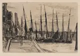 Billingsgate; Girl with Bowl (1859; 1895 - K. 47; L. 121 by James Abbott McNeill Whistler, An etching and a lithograph on laid and wove paper, respectively, offered Jan 2023
