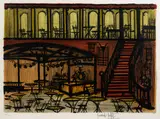 Bernard Buffet, La Taverne, from Carmen. Decors and Costumes (1981) S. 506), Lithograph in colors on wove paper