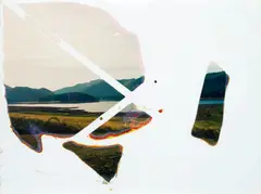 Matthew Brandt, Fall Creek Lake, OR 4, 2009, Chromogenic Print soaked in Fall Creek Lake water; Signed