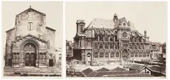 Édouard Baldus, L'Église de St. Trophime, Arles; and Saint Eustache, c. 1860, photograph