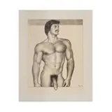 Sans titre (Roger) by Tom of Finland, graphite on paper, sold Jun 2023