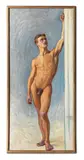 Eugène Jansson, Vid dörren (À la porte), oil on canvas