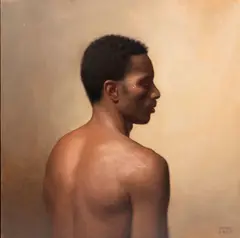 Patrick Byrnes, Freddy de profil, oil on panel