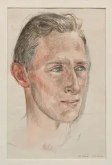 Jared French, Portrait, pastel sur papier