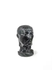 Émile Antoine Bourdelle, Héraklès archer - tête étude, bronze head; signed; monogram and with mark of the foundry