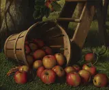 Levi Wells Prentice, Apples Spilling from a Basket, oil on canvas