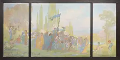 Beatrice L. Stevens, The Masque of Spring, oil on canvas