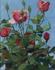 Roses by Jane Peterson, oil on canvas, offered Sep 2022