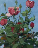 Jane Peterson, Roses, oil on canvas