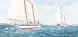 William R. Beebe, Timberwind & Heritage, oil on canvas