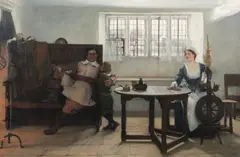 Off Duty by Francis Davis Millet, oil on canvas, sold Sep 2022