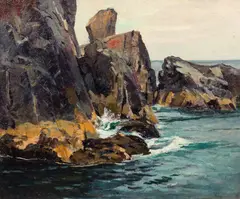 Abraham Bogdanove, Pulpit Rock, oil on canvas