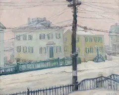 Hope Smith, Congdon Street, Providence - Winter, oil on canvas