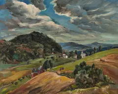Marion Huse, Vermont Hills in Summer, oil on canvas