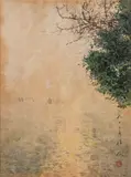 Chen Chi, Sunlight on Water, watercolor on paper mounted to fabric