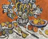 Sacha Moldovan, Still Life with Flowers and Fruit
