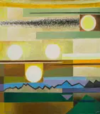 Werner Drewes, Stratosphere, 1980, oil on canvas