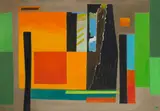 Werner Drewes, Warm Emphasis, 1981, oil on canvas