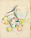 Patrick Henry Bruce, Still Life, circa 1910, oil, charcoal and graphite on canvas