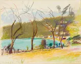 Wolf Kahn, Man O'War Bay (Tobago), 1975, pastel on paper