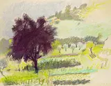 Wolf Kahn, The Garden of the Villa, Cipriani, Asolo, Italy