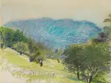 Wolf Kahn, Green Mountain in a Blue Haze