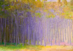 Wolf Kahn, Woodland Density, 1996, oil on canvas