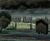 Charles E. Burchfield, Landscape with House and Trees