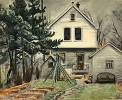 Charles E. Burchfield, Backyard, 1938, watercolor on paper