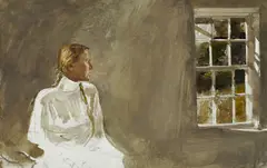 Andrew Wyeth, White Dress, circa 1980, watercolor and pencil on paper