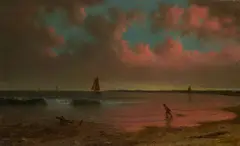 Martin Johnson Heade, Coastal Scene, circa 1867, oil on canvas