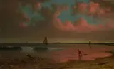 Martin Johnson Heade, Coastal Scene, circa 1867, oil on canvas