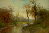 George Henry Smillie, Autumn on the Bronx River, oil on canvas