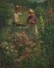 The Garden Wall by Abbott Fuller Graves, oil on canvas, sold Nov 2023