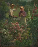 Abbott Fuller Graves, The Garden Wall, oil on canvas