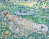 Frederick Carl Frieseke, Sun Spots, circa 1926, oil on canvas