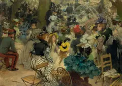 Carlo Wostry, The Café Performance, 1897, oil on panel