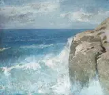 Emil Carlsen, Entrance to St. Thomas Harbor (Wave Breaking)
