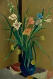 Preston Dickinson, Flowers in Vase, circa 1924, oil on canvas