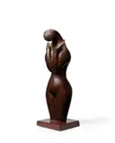 Hugo Robus, Truncated Figure, circa 1960, bronze with brown patina