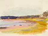 Wolf Kahn, Low Tide in South Harpswell, 1988, pastel on paper