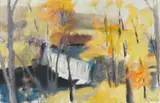 Wolf Kahn, Great Falls, Paterson, NJ, 1973, oil on canvas