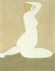 Nude with Upraised Arm by March Avery, 1973, oil on canvasboard, sold May 2023