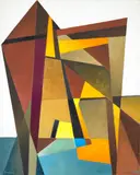 Werner Drewes, Bravura, 1980, oil on canvas