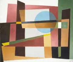 Werner Drewes, Confined Buoyancy, 1983, oil on canvas