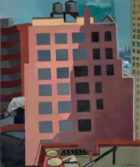 Ernest Fiene, Cityscape, 1930, oil on canvas