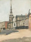 Emily Geraldine Coonan, Bonsecours Church, circa 1925, oil on board