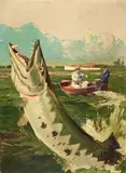 Lynn Bogue Hunt, Prize-Winning Fish, oil on canvas