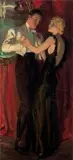 Tom Webb, A Dancing Couple, oil on canvas