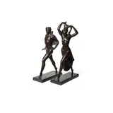Allan Clark, Forever Young and Forever Panting: A Pair of Works, 1927, bronze with brown patina, each